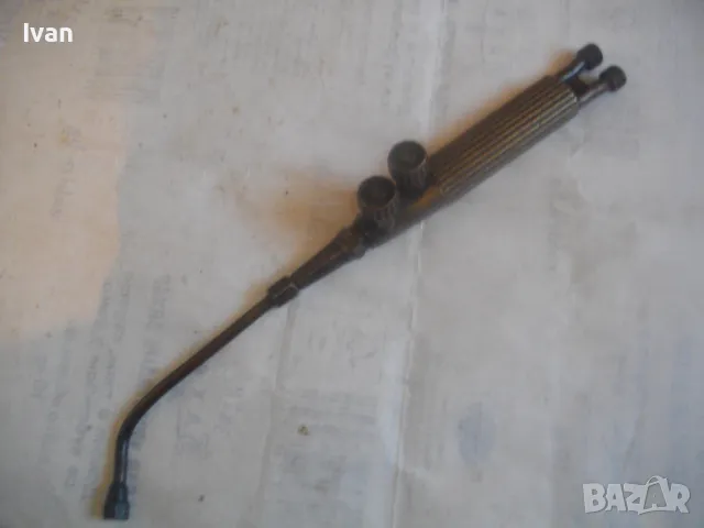 34,5см НЕМСКА СТАРО КАЧЕСТВО ОКСИЖЕННА ГОРЕЛКА ГАЗ ПРОПАН-БУТАН И АЦЕТИЛЕН СТАРО МАСИВНО КАЧЕСТВО , снимка 17 - Други инструменти - 48518993