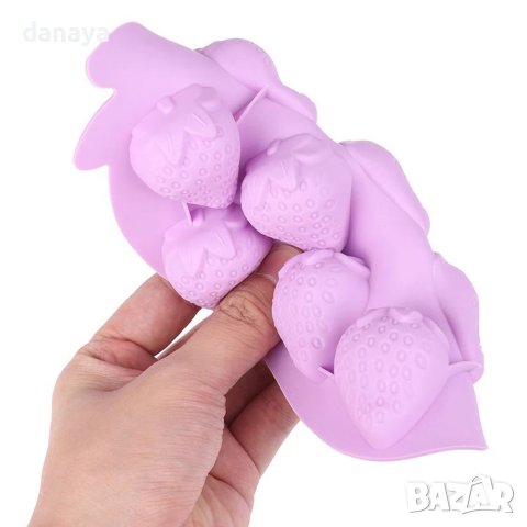 4184 Силиконова форма за бонбони и лед Ягоди, 10 гнезда, снимка 6 - Форми - 42862139