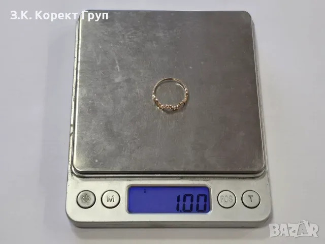 Дамски златен пръстен 14К 585 / 1,00 гр., снимка 7 - Пръстени - 55840980