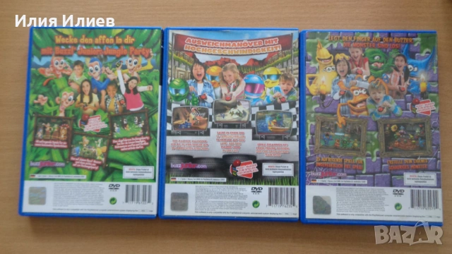 PlayStation 2 Buzz Junior : Jungle Party / Monsterspass / Verrücktes Rennen [ + 4 Buzzer] , снимка 5 - Аксесоари - 53292578