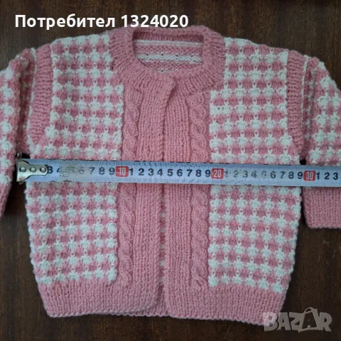 Нова вълнена ръчно плетена горница, снимка 3 - Детски пуловери и жилетки - 47664738