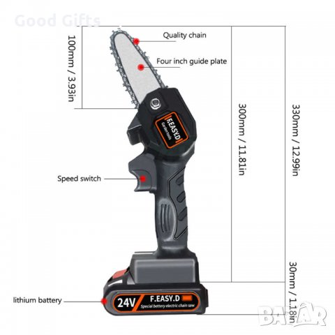 Мини ръчен акумулаторен трион , 24V, снимка 6 - Други инструменти - 35014934