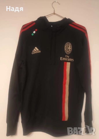 Оригинален Суичър с качулка на Милан 11/12