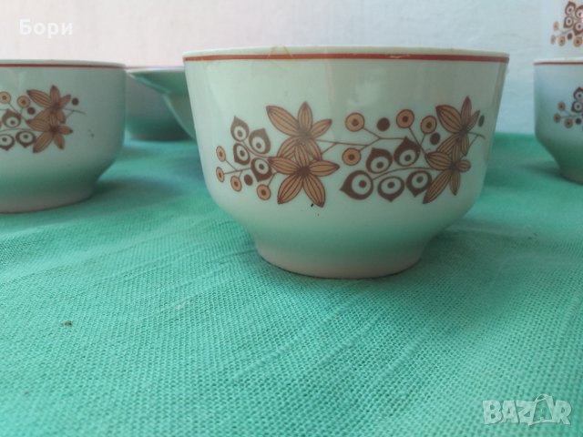 Български порцелан Купа + 6 купи, снимка 4 - Чинии - 33753929
