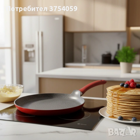 Тиган за палачинки Votlz OV54422A26 – незалепващо мраморно покритие, 26 см