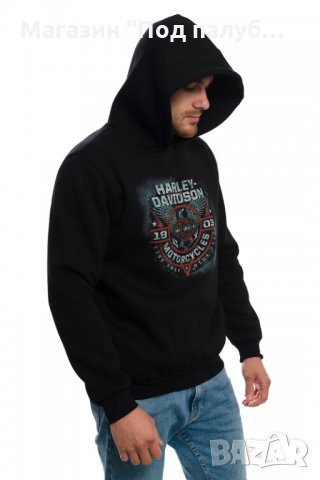 Нов мъжки суичър с дигитален печат HARLEY DAVIDSON, мотори, снимка 13 - Суичъри - 29419939