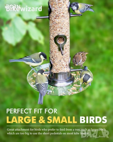 Хранилка за птици с топчета Suet Ball Station, 6 места за кацане – Черна, 38 см НОВА, снимка 2 - За птици - 53168629