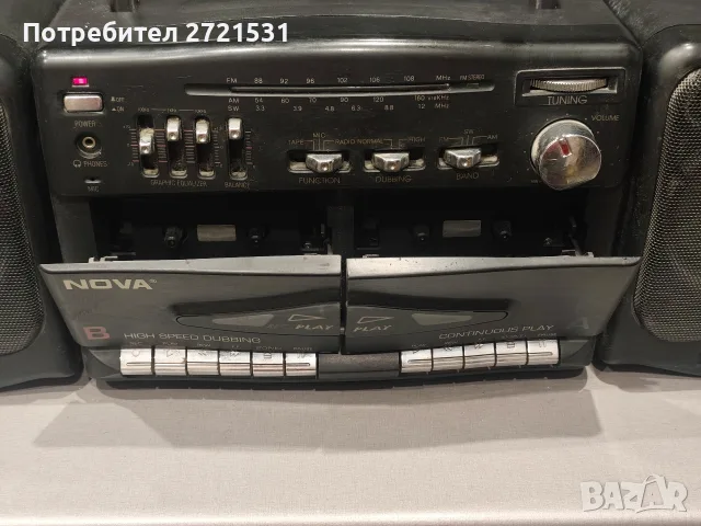 Радиокасетофон Nova RX811DL, снимка 3 - Радиокасетофони, транзистори - 56222550