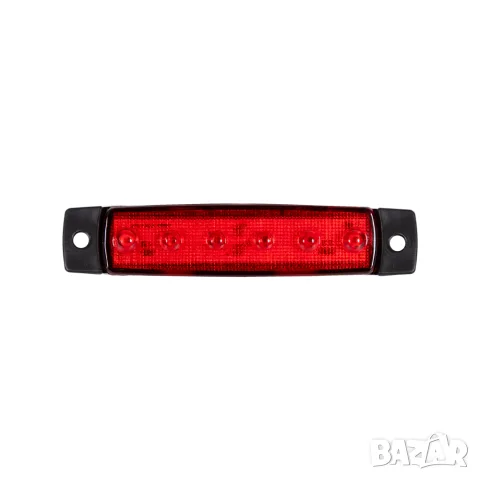 LED габарит 6 LED 92 mm 12-24V с червена светлина