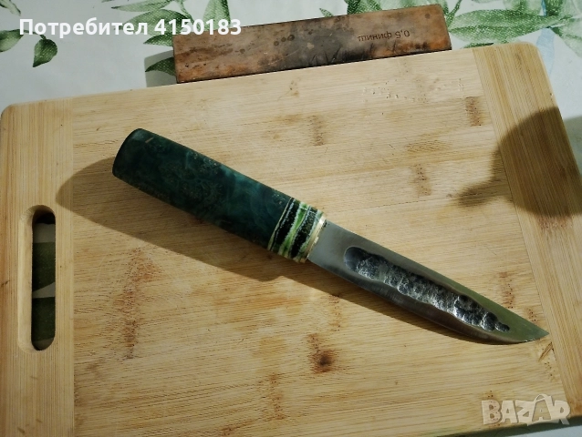 кован Якут от ШХ15 Твърдост HRC.60 размер на острие 140 мм обща дължина 280 ММ , снимка 5 - Други инструменти - 52900000