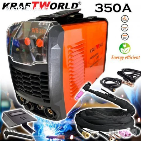 Инверторен Електрожен KraftWorld WS-350А с Аргон – Мощност и Прецизност с Дигитален Контрол, снимка 1