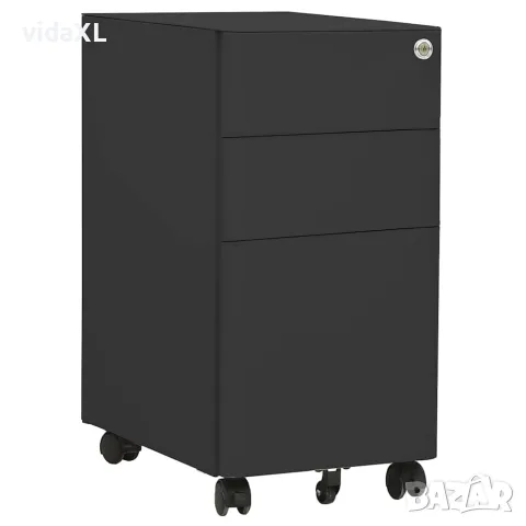vidaXL Мобилен офис шкаф, антрацит, 30x45x59 см, стомана