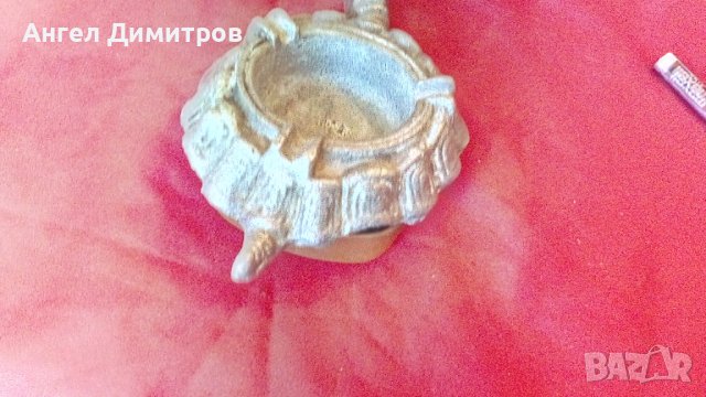 Страхотен калаен пепелник Костенурка , снимка 7 - Антикварни и старинни предмети - 37445294
