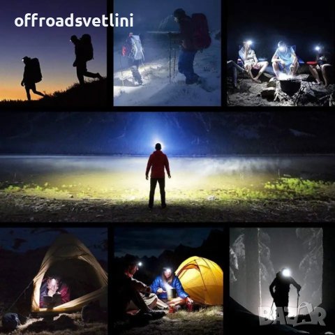 Мощен Челник за глава с вградена батерия и кабел за зареждане, снимка 5 - Аксесоари и консумативи - 44406607