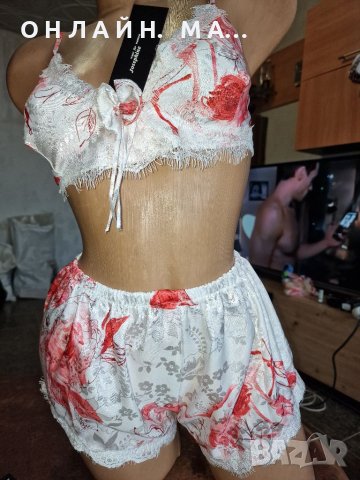 Сатенен Комплект JISEPHINE /M.L , снимка 2 - Корсети, бюстиета, топове - 39604193