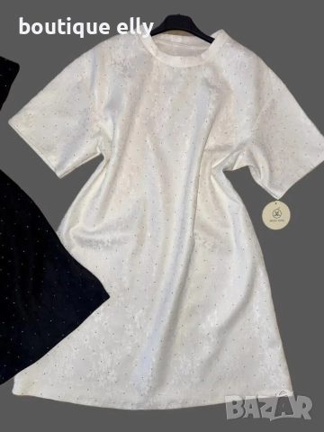 дамска рокля с камъчета, снимка 4 - Рокли - 52643532