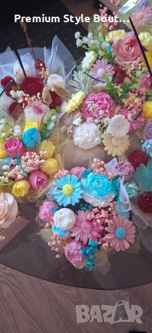 букет от соеви свещи 