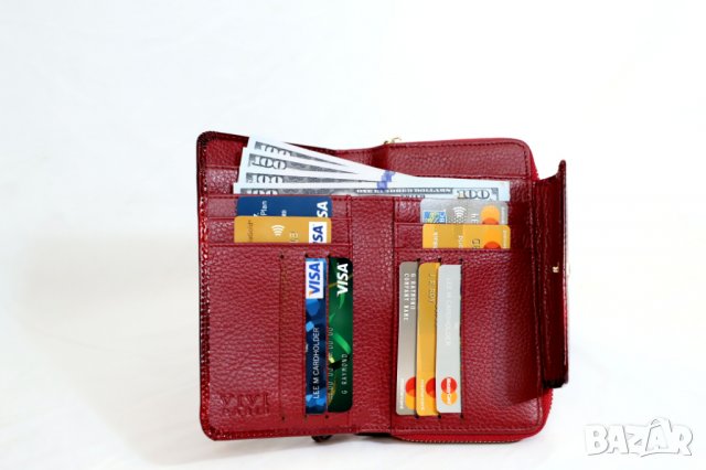 Красиво дамско портмоне от естествена кожа, снимка 3 - Портфейли, портмонета - 29384200