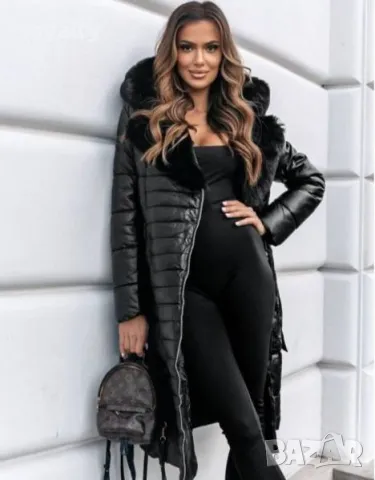 Дълго зимно яке със силиконова вата