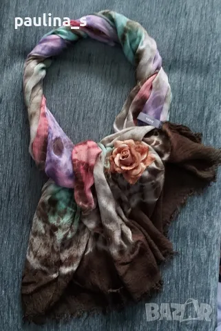 Три броя / Ефирен шал "Rikka", като паяжина, ръчна изработка и индийски шал памук , снимка 3 - Шалове - 40847124