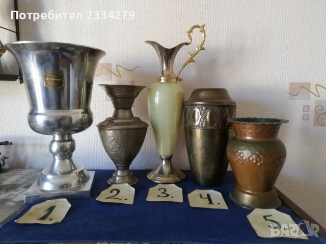 Стари вази различни изработки от различни години и майстори, снимка 2 - Вази - 52556313