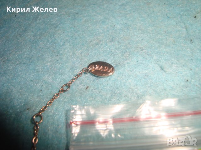 ЗАРА - НЕЖНА ПОЗЛАТЕНА МЪНИСТЕНА МАРКОВА РЪЧНА ИЗРАБОТКА ГРИВНА 14757, снимка 5 - Гривни - 35353012