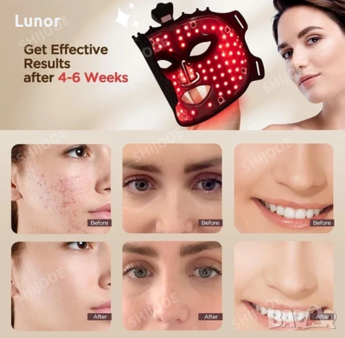 Led маска за фототерапия за лице, снимка 3 - Козметика за лице - 51161450