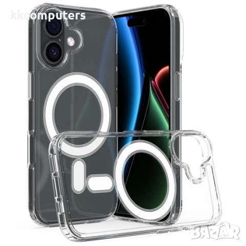 Силиконов кейс bSmart Magsafe 1.5mm, За iPhone 17 (6.3), Прозрачен