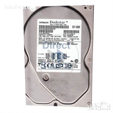 десктоп hdd hitachi 250 gb 7200 ob/min sata 3.5inch, снимка 1 - Твърди дискове - 30002099