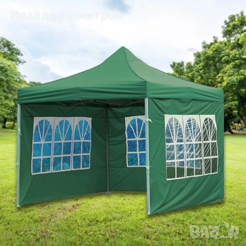 3БР Страници с прозорец за шатра 3х3м, снимка 2 - Градински мебели, декорация  - 54266104