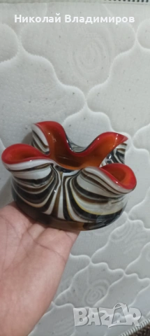 Пепелник Murano мурано за цигари стъкло