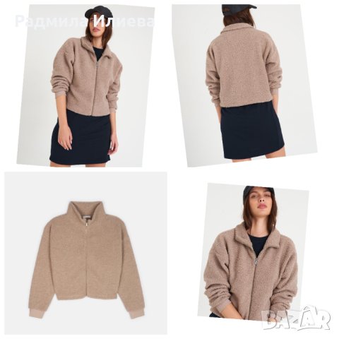 Плюшен суитшърт/преходно яке, снимка 3 - Якета - 42385826