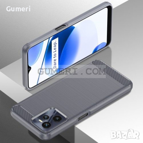  Realme C35 Противоударен Силиконов Гръб - Карбон, снимка 11 - Калъфи, кейсове - 36542181