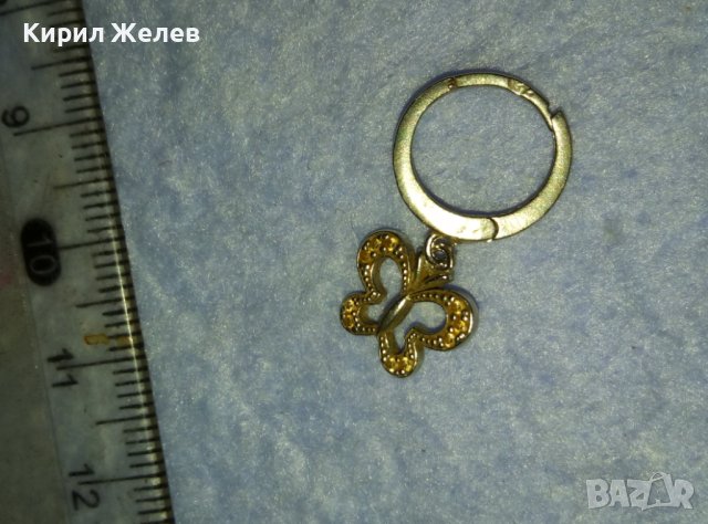 ЕФИРНА СРЕБЪРНА БЕЛ ЕПОК СТИЛ ОБЕЦА СРЕБРО 925 със СРЕБЪРНА ВИСУЛКА - ПЕПЕРУДКА 40171, снимка 8 - Обеци - 42425360