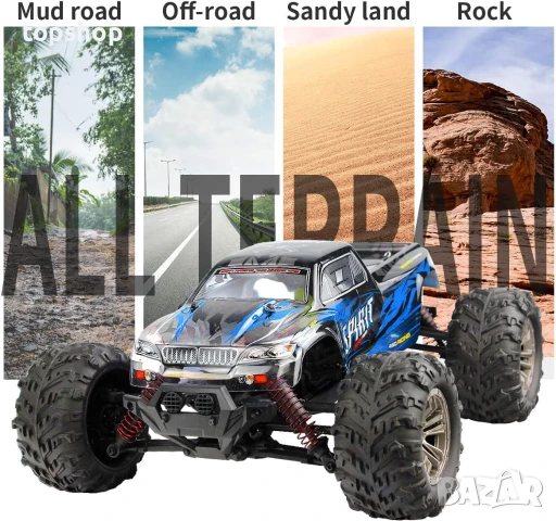 Hosim 1:16, 4WD кола с дистанционно 40+ км/ч с 2 батерии, радиоуправляем офроуд RC камион..., снимка 6 - Електрически играчки - 50649760