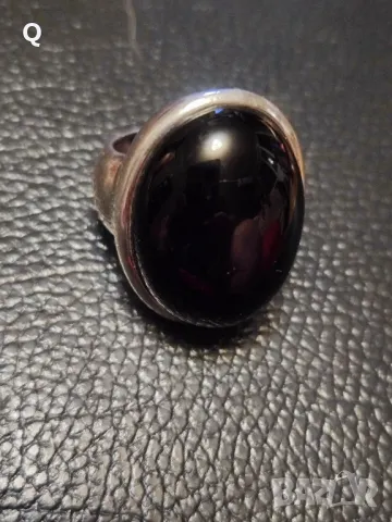 стар сребърен пръстен с камък 
