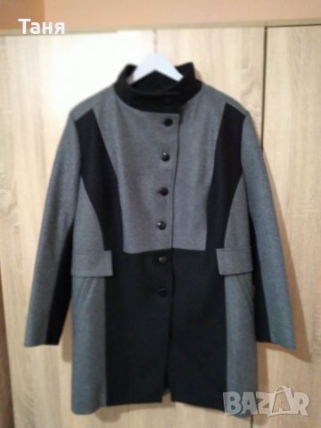Дамско палто, сиво и черно, снимка 3 - Палта, манта - 30871918
