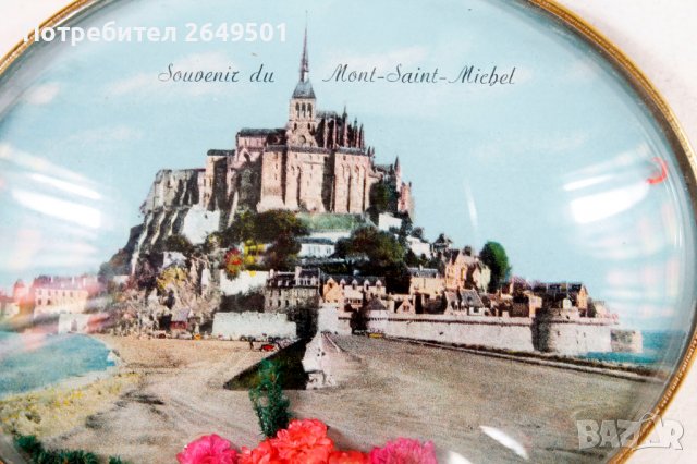 Стар Френски Сувенир Остров Mont-Saint-Michel 1960те, снимка 6 - Колекции - 36802745