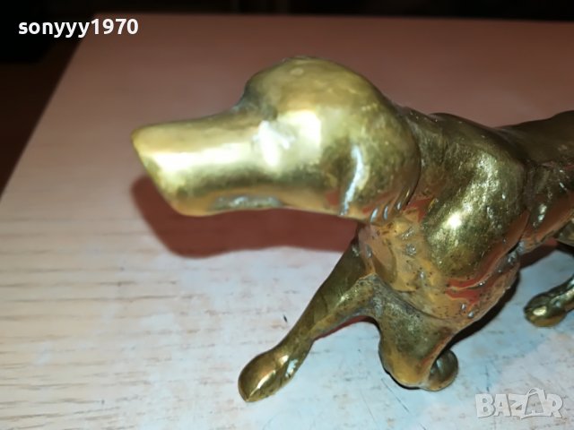 заявено-КУЧЕ-МЕД/МЕСИНГ МАСИВНА ТЕЖКА ФИГУРА ОТ АНГЛИЯ 2305221031, снимка 7 - Антикварни и старинни предмети - 36847452