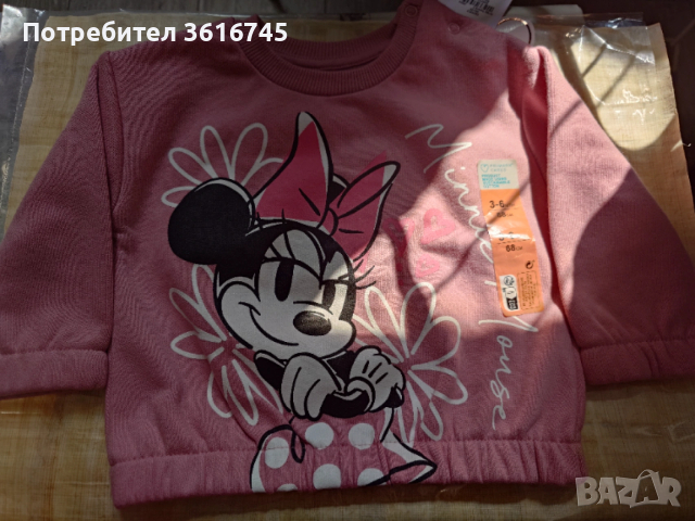 Мини Маус Детска блуза с дълъг ръкав , снимка 2 - Бебешки блузки - 54344138