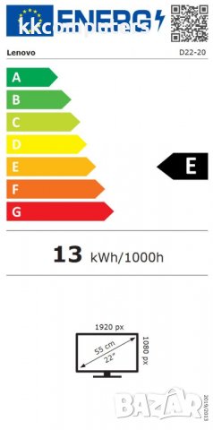 Монитор 21.5" Lenovo D22-20 - 66ADKAC1EU, снимка 5 - Монитори - 37311613
