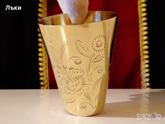 Бронзова чаша за вино Тадж Махал,цветя,250 мл. , снимка 5 - Антикварни и старинни предмети - 31152630