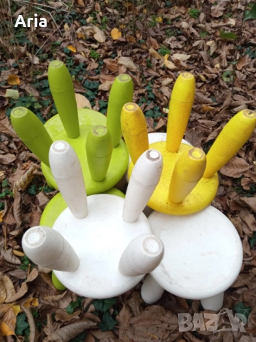 7 бр. Детско столче-табуретка MAMMUT (ikea) и масичка, снимка 2 - Столове - 52309737