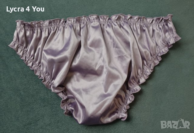 Нови светло-лилави сатенени бикини S-L размер, снимка 10 - Бельо - 44447188