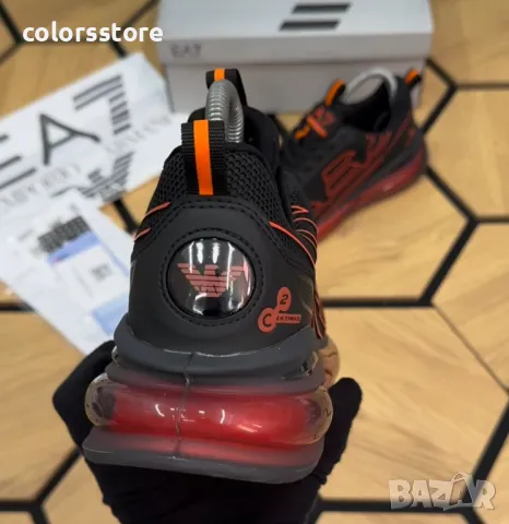 Мъжки маратонки  EA черно с червено/BR60z, снимка 5 - Маратонки - 49916818