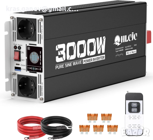 Преобразувател на напрежение 3000 W/6000 W чиста синусоида