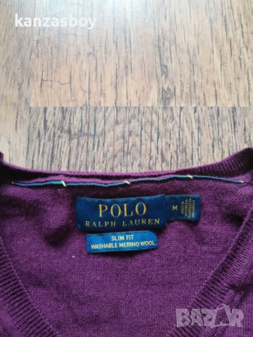 polo ralph lauren slim fit merino wool - мъжки мериновул пуловер М, снимка 4 - Пуловери - 53155385