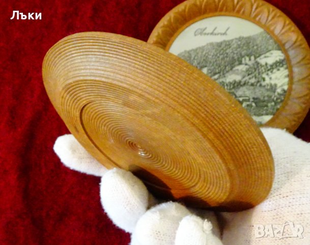 Чиния,купичка с пейзаж литография Oberkirch, снимка 3 - Антикварни и старинни предмети - 36836894