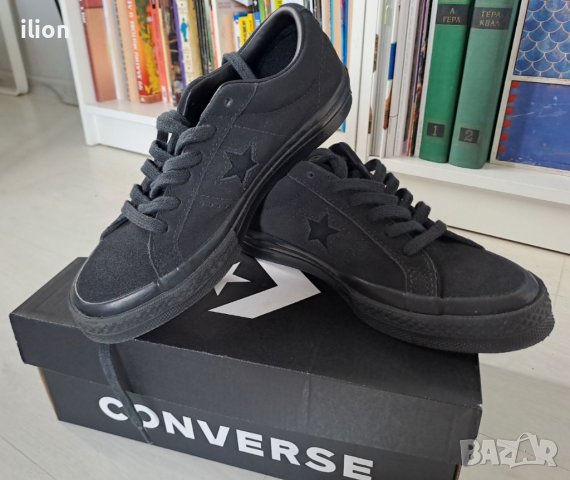 Converse One Star Suede Low Top Triple Black, снимка 11 - Детски маратонки - 40202534