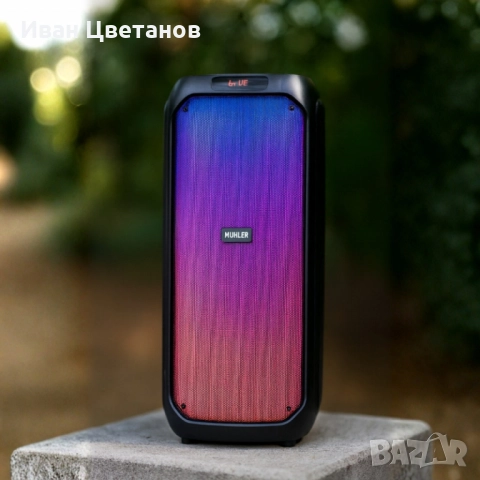 Активна тонколона Muhler MAX881R с два микрофона и дистанционно